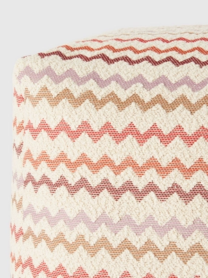 Poef Missoni Capri Outdoor Cube Red Multicolor