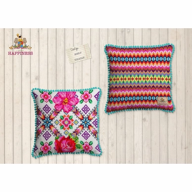 Sierkussen Happiness Yucatan Multi (48 x 48 cm)