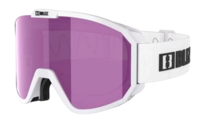 Masque de Ski Bliz Rave Matt White W Black Logo / Brown Pink