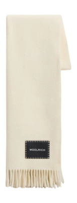 Schal Woolrich Big Logo Patch Herren Milky Cream