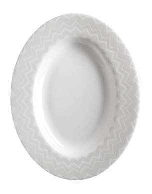 Serveerschaal Missoni Zig Zag White Pickle Dish 23 cm