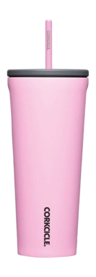Thermal Mug Corkcicle Cold Cup with Straw Baby Pink 710 ml