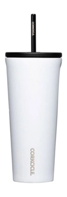 Thermal Mug Corkcicle Cold Cup with Straw White 710 ml