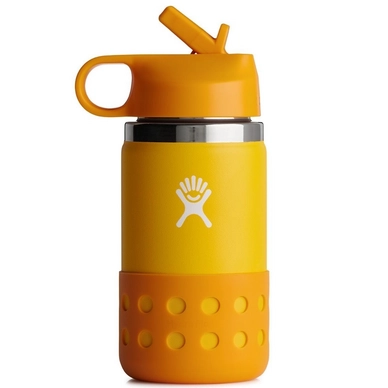 Thermosflasche Hydro Flask Kids Wide Mouth Straw Lid Canary 355 ml