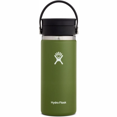 Thermosfles Hydro Flask Wide Mouth Flex Sip Lid Olive 473 ml
