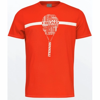 Padel-Shirt HEAD Typo Tangerine Herren