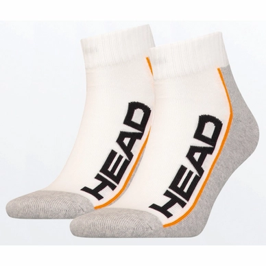 Tennissok HEAD Men Stripe Quarter White Grey