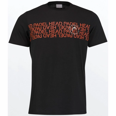 Padel-Shirt Padelshirt HEAD SPW Black Herren