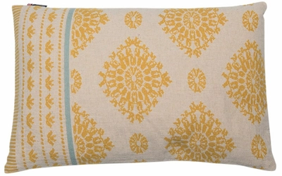 Sierkussenhoes David Fussenegger Lino Crocheted Pattern Yellow ( 60 x 40 cm )