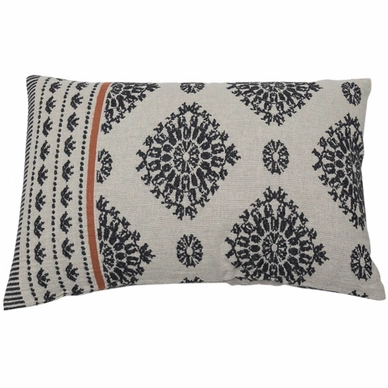 Sierkussenhoes David Fussenegger Lino Crocheted Pattern Grey ( 60 x 40 cm )