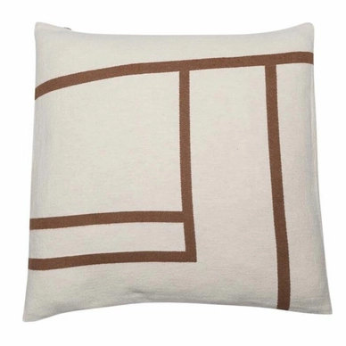 Sierkussenhoes David Fussenegger Nova Lines Two Tone Off White ( 60 x 60 cm )