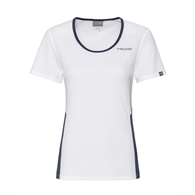 T-shirt de Tennis HEAD Women Club Tech White Dark Blue