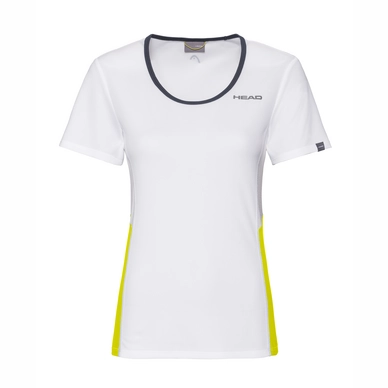 Tennisshirt HEAD Women Club Tech White Yellow