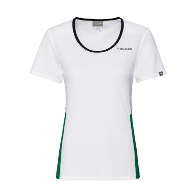 Tennisshirt HEAD Club Tech White Green Damen
