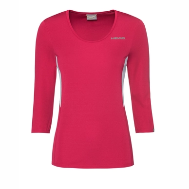 Tennisshirt HEAD Club Tech 3/4 Magenta Damen
