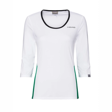 Tennisshirt HEAD Women Club Tech 3/4 White Green