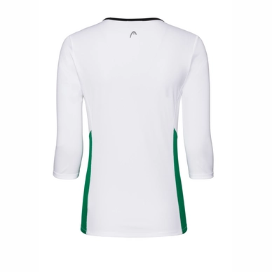 Tennisshirt HEAD Women Club Tech 3/4 White Green