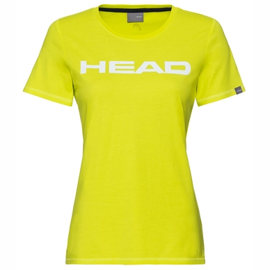 Tennisshirt HEAD Women Club Lucy Yellow White