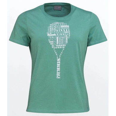 Tennisshirt HEAD Typo Nile Green Damen