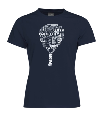 Padel-Shirt HEAD Typo Dark Blue Damen