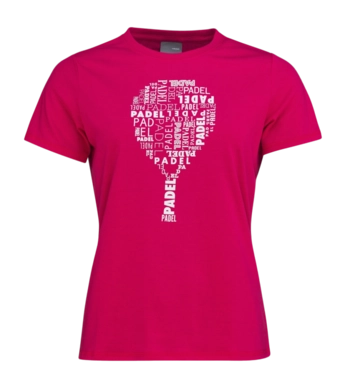 Padel-Shirt HEAD Typo Magenta Damen