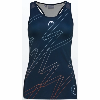 Tennis T-Shirt HEAD Women Play Tech Tanktop Print Deep Blue