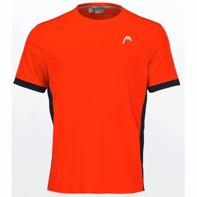 Tennisshirt HEAD Slice Tangerine Black Jungen