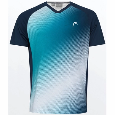 Tennisshirt HEAD Topspin Print Petrol Jungen