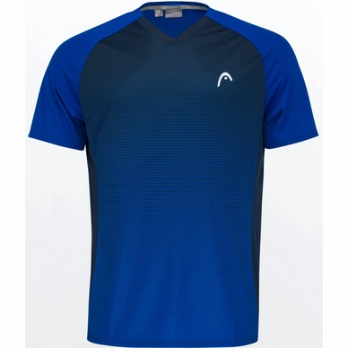 T-Shirt de Tennis HEAD Boys Topspin Royal Blue Print Vision