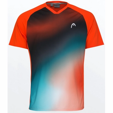 Tennisshirt HEAD Topspin Tangerine Print Vision Jungen