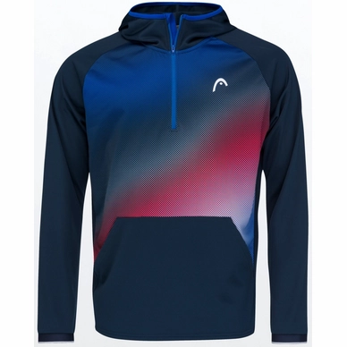 Tennis Jumper HEAD Men Topspin Dark Blue Print Vision