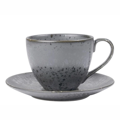 Cappuccino-Tasse Bitz Stoneware Grey 240 ml (6-teilig)
