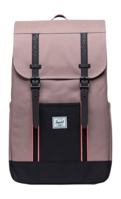 Rugzak Herschel Retreat Taupe Gray Black Shell Pink