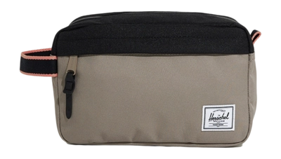 Travel Kit Herschel Chapter 5 L Taupe Gray Black Shell Pink