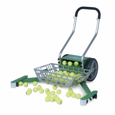 Ramassoir Badminton Pliable Avec Roues - Collecteur Balles, Tige Réglable 55-95cm, Évite De Se Pencher