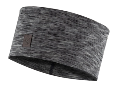Kopf-Schweißband Buff Merino Wide Headband Unisex Multistripes Fog Grey