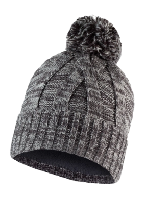 Beanie Buff Kids Knitted & Fleece Band Hat Blein Grey