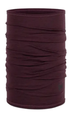 Nekwarmer Buff Lightweight Merino Wool Solid Garnet