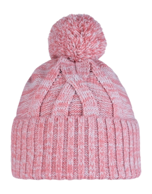 Beanie Buff Kids Knitted & Fleece Band Hat Pale Pink