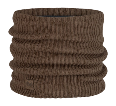 Schlauchschal Buff Knitted & Fleece Neckwarmer Unisex Brindle Brown