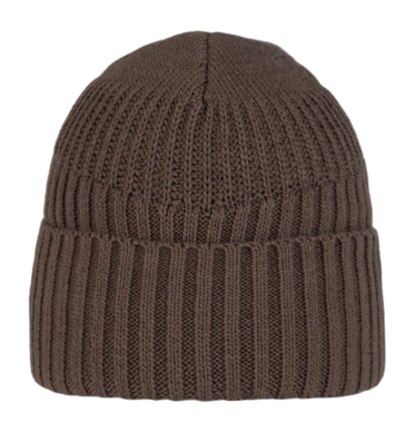 Bonnet Buff Unisexe Knitted & Fleece Band Hat Renso Brindle Brown