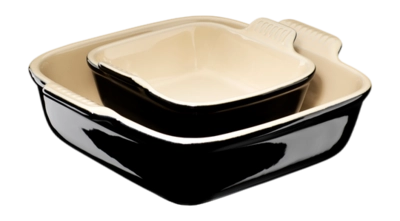 Ovenschaal Le Creuset Vierkant Ebbenzwart 13 + 20 cm (2-Delig)