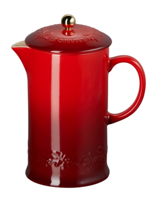 Coffee pot Le Creuset with Press Winter Holly Collection Cherry Red 22 cm