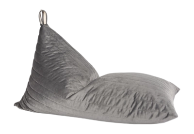 Sitzsack Nobodinoz Essaouira Velvet Slate Grey (115 x 77 x 77 cm)