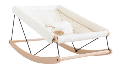 Chaise Berçante Nobodinoz Growing Green Baby Bouncer Honey Sweet Dots/Natural