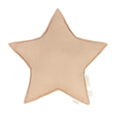 Coussin Décoratif Nobodinoz Lin Français Étoile Sable (38 x 38 cm)