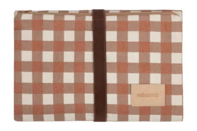 Wickelunterlage Nobodinoz Hyde Park Waterproof Terracota Checks (50 x 70 cm)