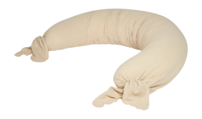 Coussin d'Allaitement Nobodinoz Washed Muslin Maternity Pillow Wabi-Sabi Ginger (225 x 35 cm)