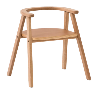 Kinderstoel Nobodinoz Growing Green Kid Chair Natural Oak