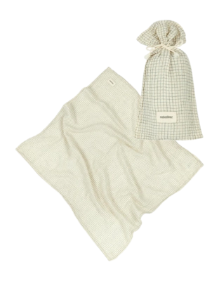 Multidoek Nobodinoz Birth Gift Wabi-Sabi Blue Grid